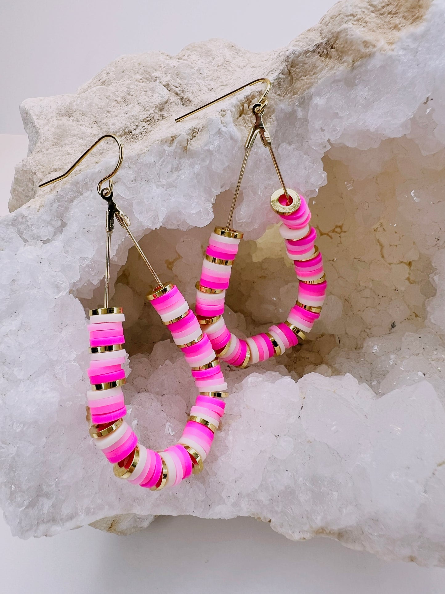 Heishi Earrings in PINK - Barbie Edition