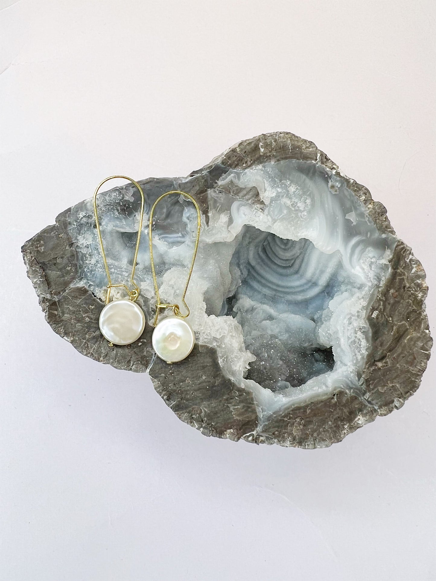 Coin Pearl Earrings