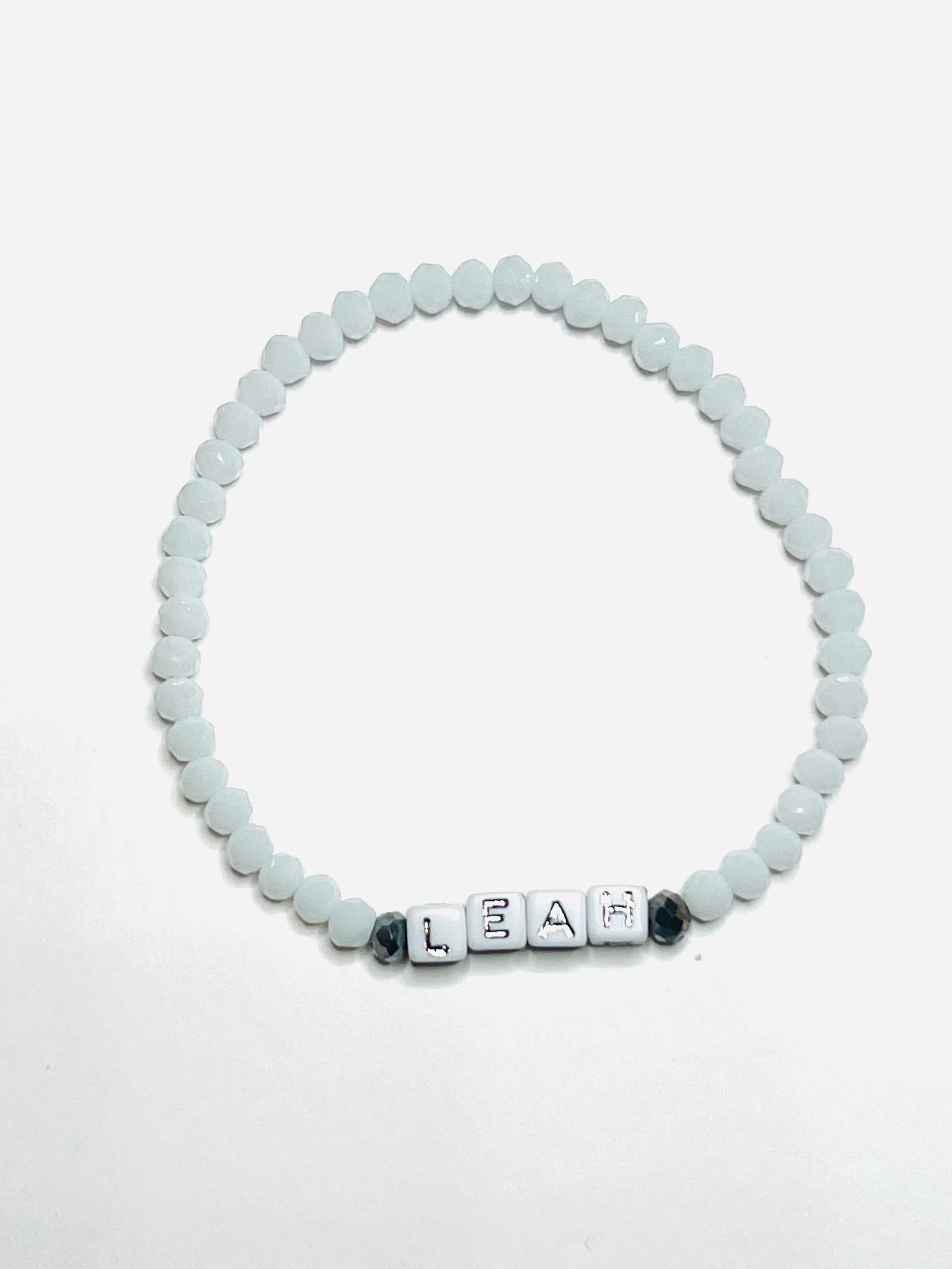 Custom 4mm crystal bead bracelet