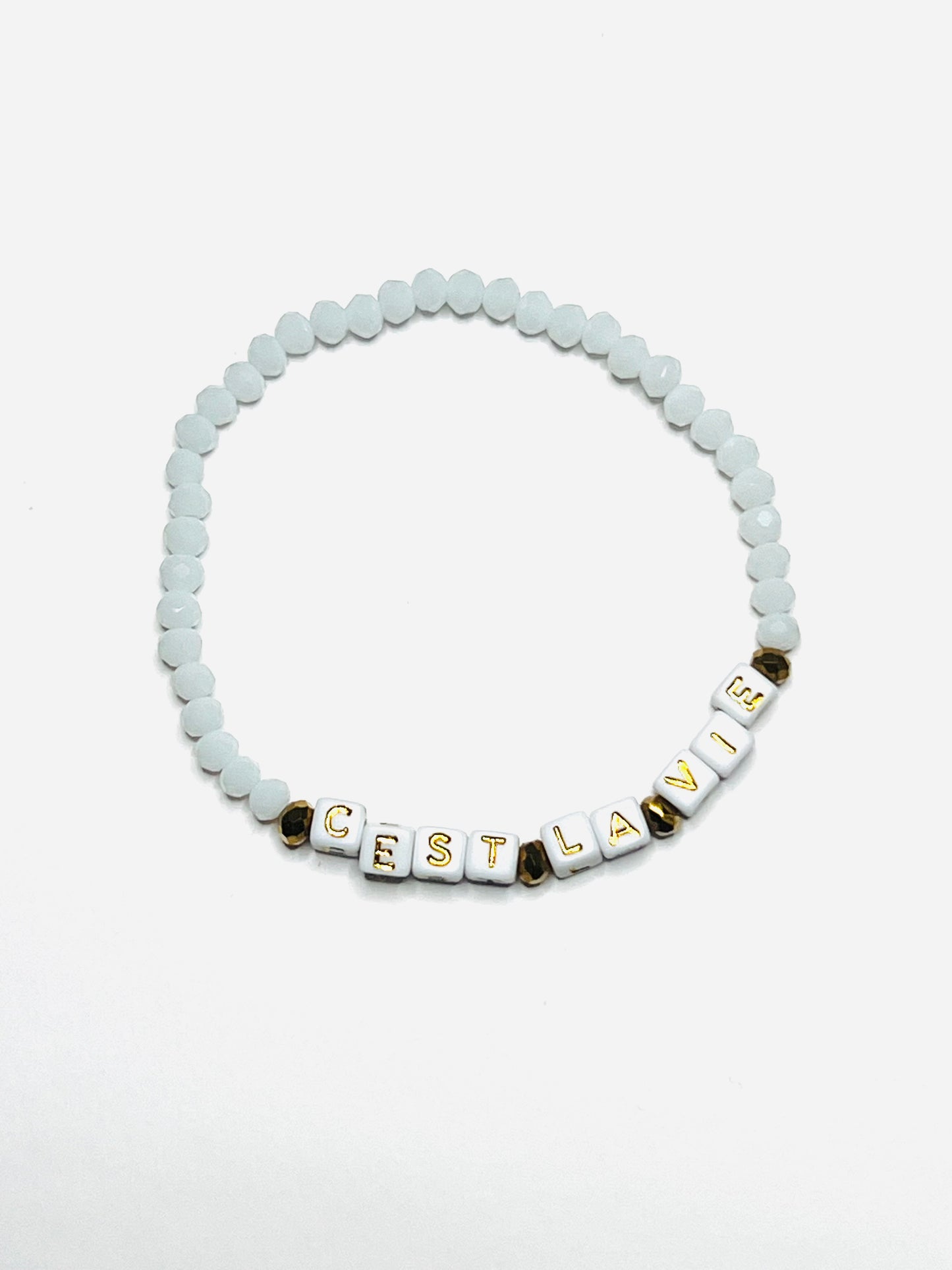 Custom 4mm crystal bead bracelet