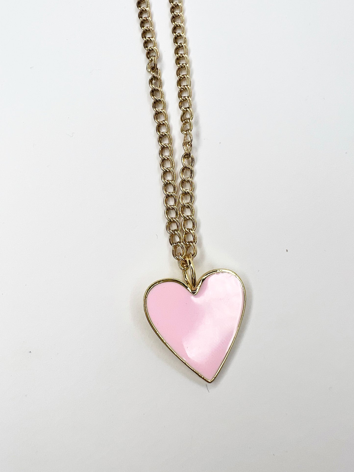 Medium Enamel Heart Necklace