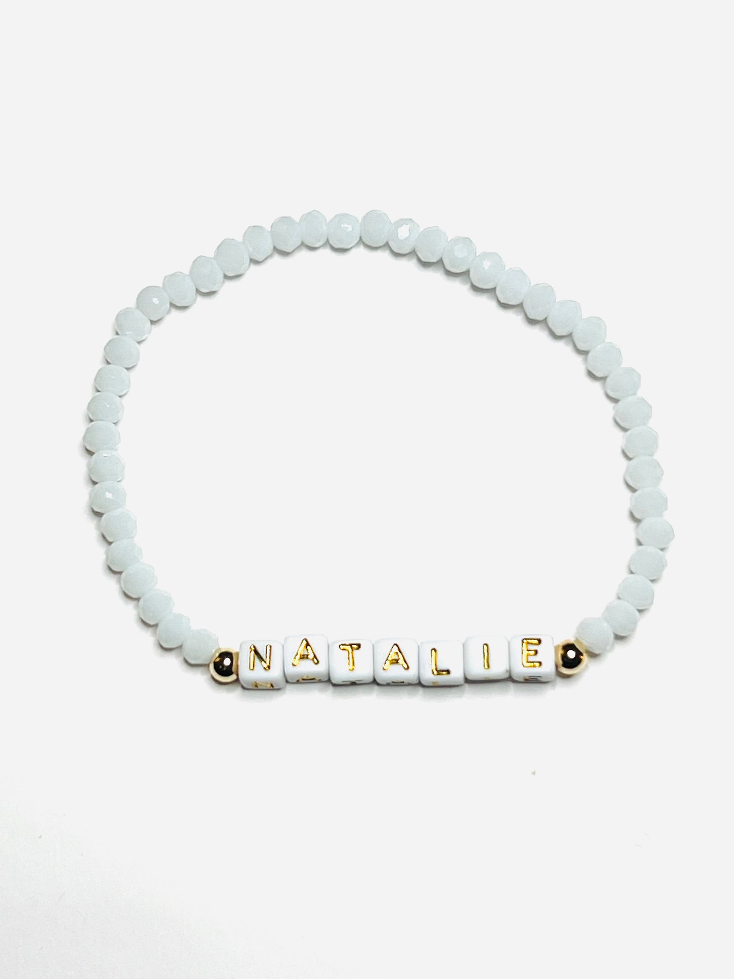 Custom 4mm crystal bead bracelet