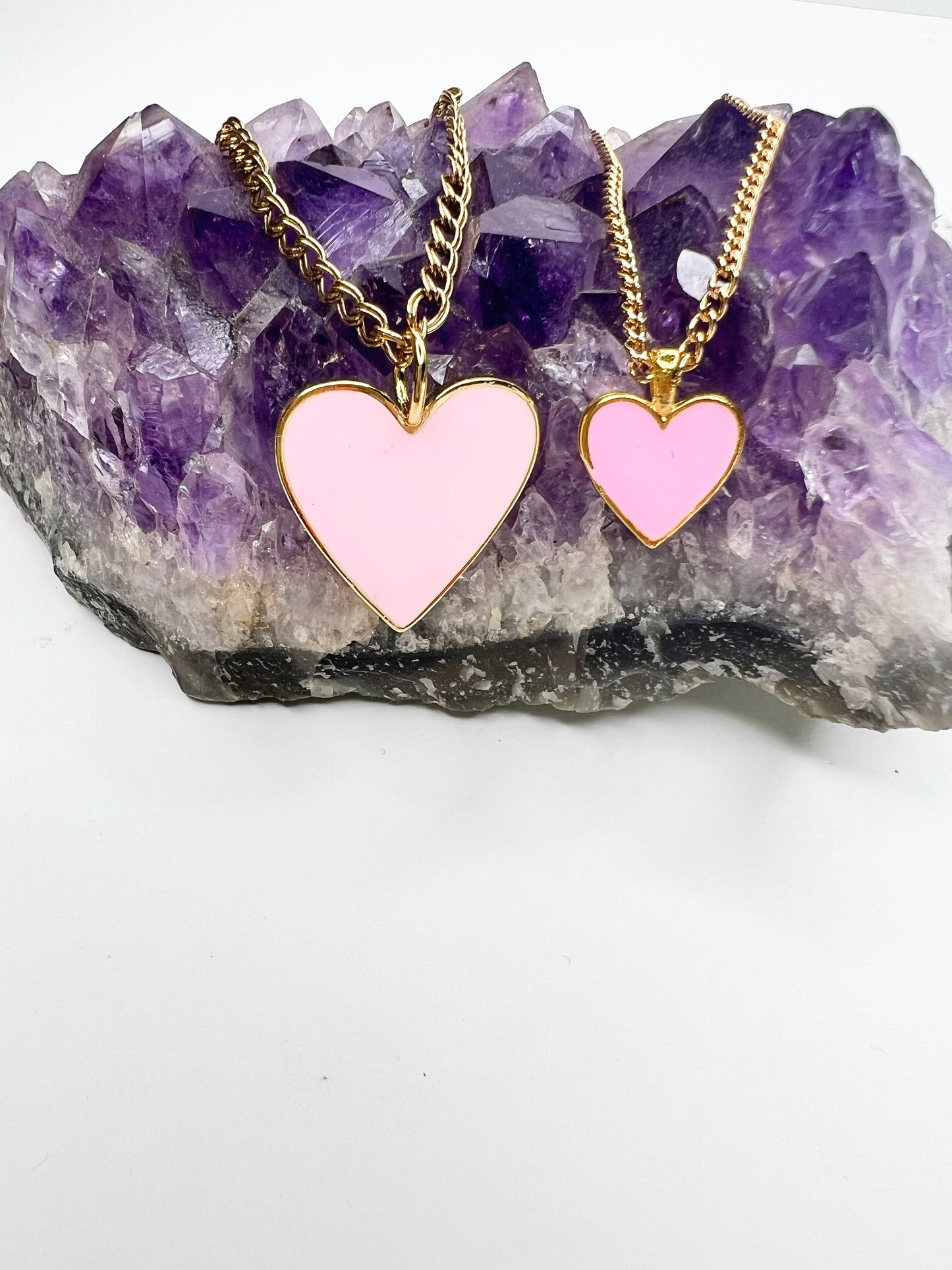 Medium Enamel Heart Necklace