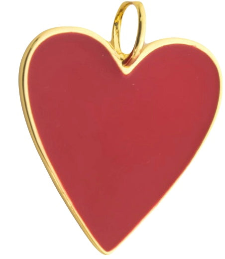 Medium Enamel Heart Necklace