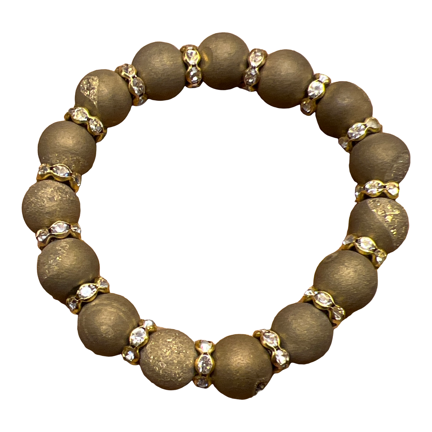 Drusy Beaded Bracelet with crystal accents