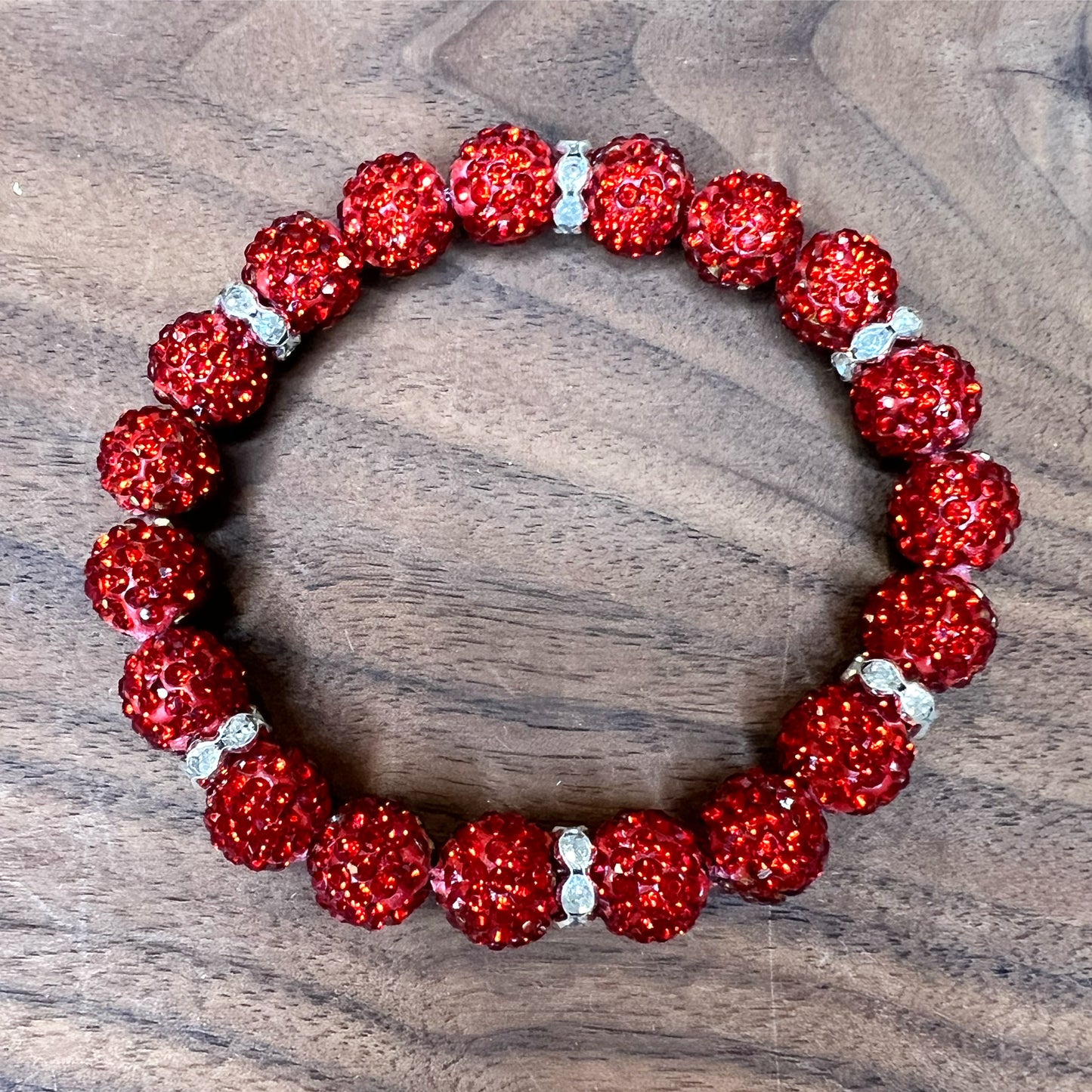 Pave Crystal Ball Bracelet with crystal accents