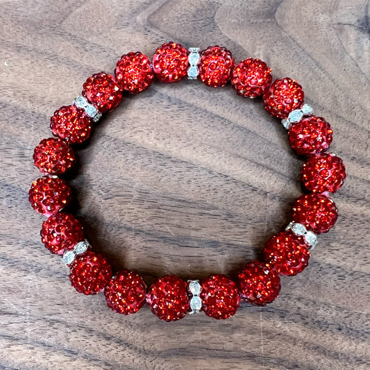 Pave Crystal Ball Bracelet with crystal accents