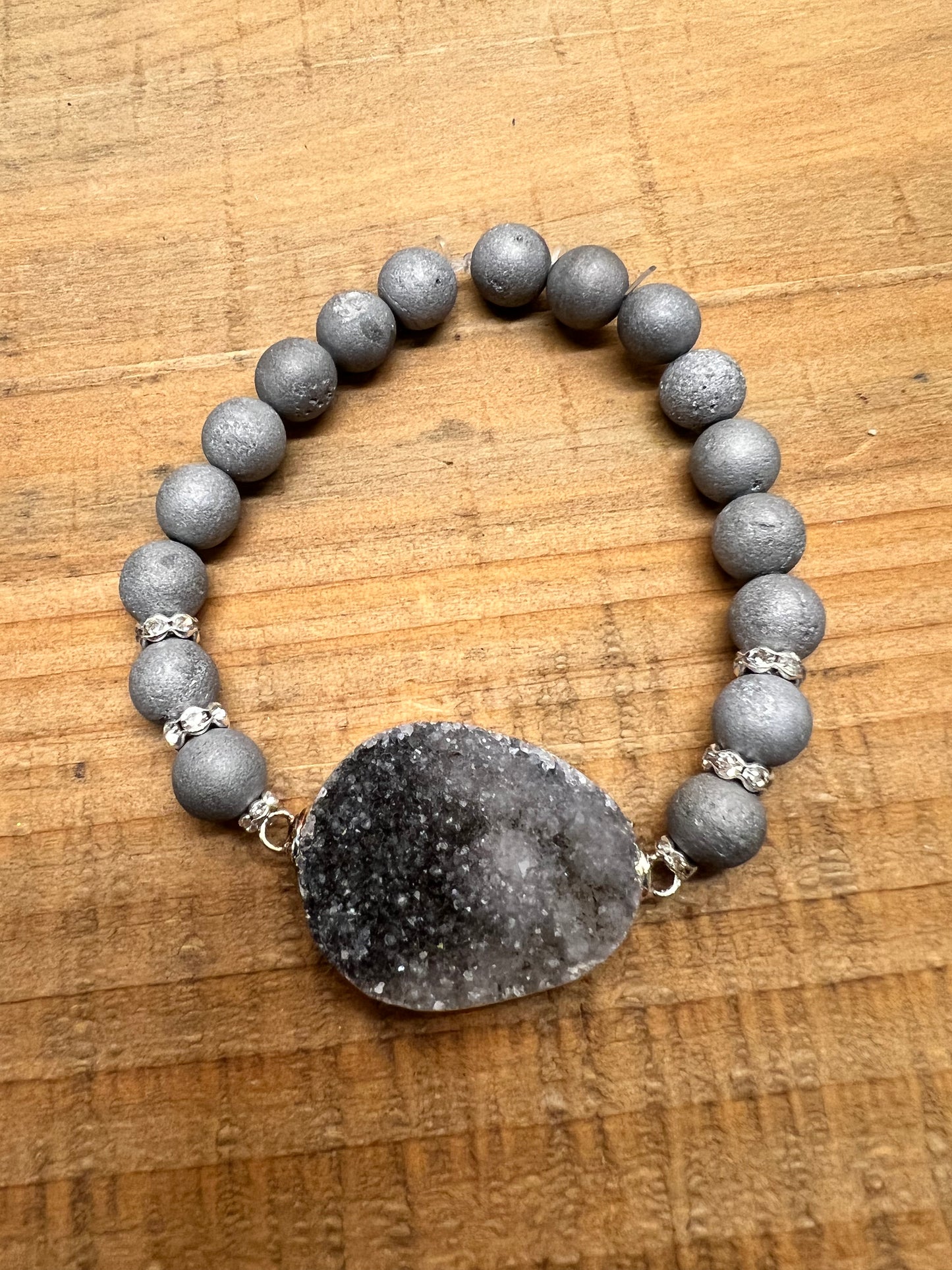 Drusy statement bracelet