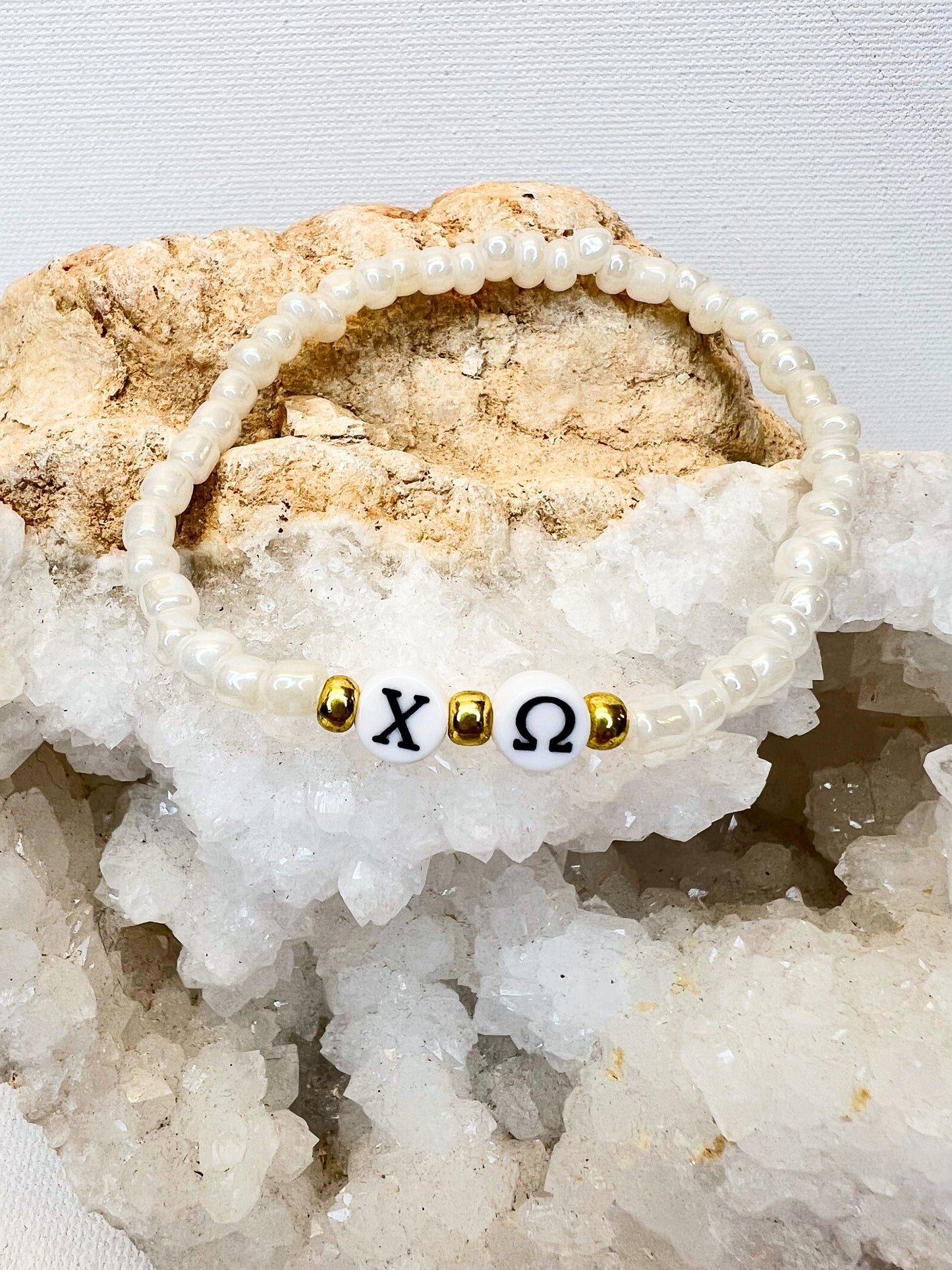 Custom Sorority Seed Bead Bracelet